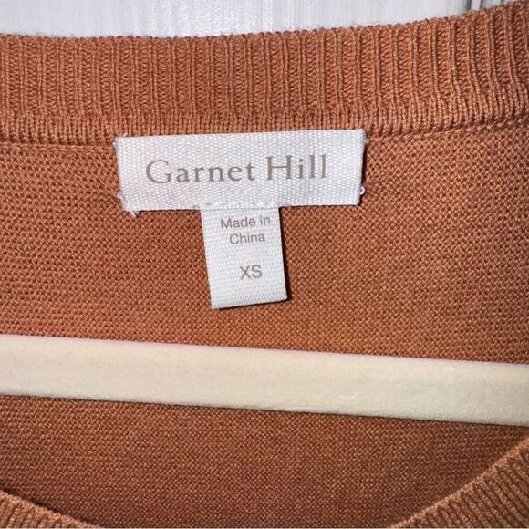 Garnet Hill Organic-Cotton Pocket-Detail long Sweater size XS-  in rust- EUC! - Picture 5 of 13